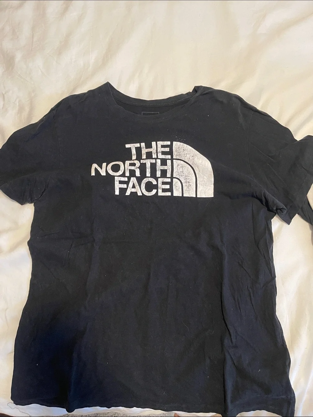 The North Face Black Tee with White Logo - Kids Short Sleeve